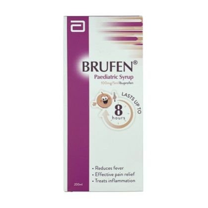 Brufen Paediatric Syrup For Fever & Pain Relief 200ml