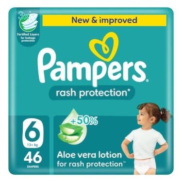 Pampers Rash Protection Diapers Size 6 (13 kg+) 46 s in Diapers & Wipes ...