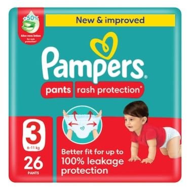 Pampers Rash Protection Pants Size 3 (6-11kg) 26s