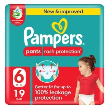 Pampers Rash Protection Pants Size 6 (16kg+) 19s