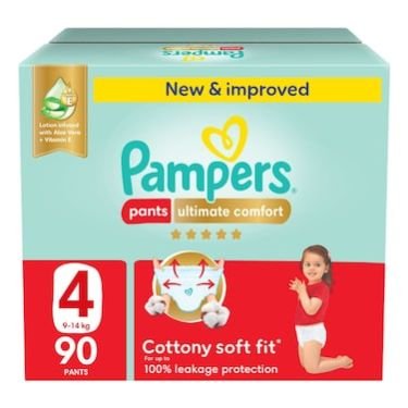 Pampers Ultimate Comfort Pants Size 4 (9-14kg) 90s