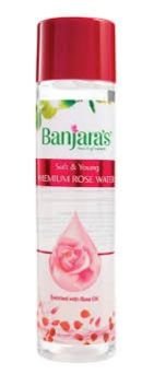 Banjaras Premium Rose Water - Soft & Young - Enriched With Rose Extract - Alcohol & Paraben Free Pink - 120ml