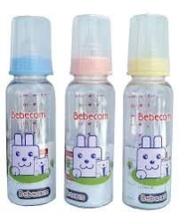 Bebecom Feeding Glass Bottle 250ml Pink A373