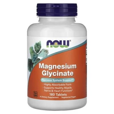 Now Magnesium Glycinate 200mg 180s
