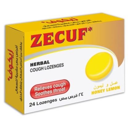 Zecuf Herbal Cough Honey Lemon Lozenges 24s