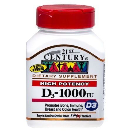 21st Century High Potency Vitamin D3-1000iu 110s