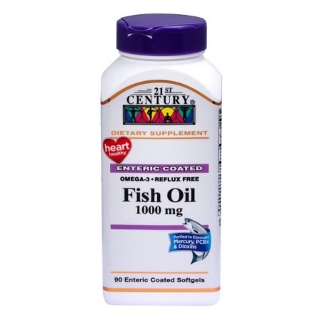 21st Century Omega 3 Reflux Free 1000mg Fish Oil Supplement 90s