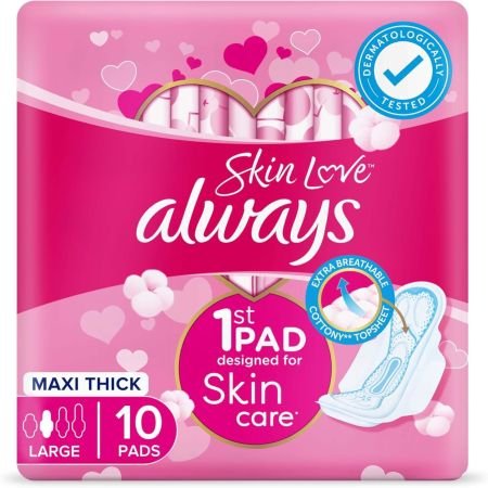 Always Cotton Skin Love Large Pads 10s
