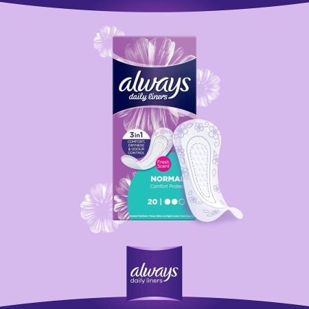 Always Daily Liners Comfort Protect Normal Pantyliners 20s