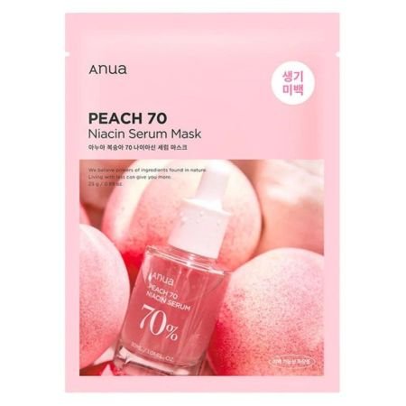 Anua Peach 70 Niacin Skin Brightening Serum Sheet Mask 25g 10s