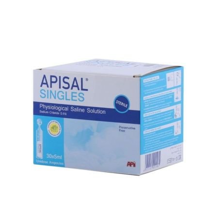 Apisal Singles Sterile Physiological Saline Solution 5ml Vials 30s