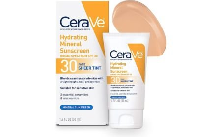 Cerave Hydrating Mineral Sunscreen Spf 30 Face Sheer Tint 30ml