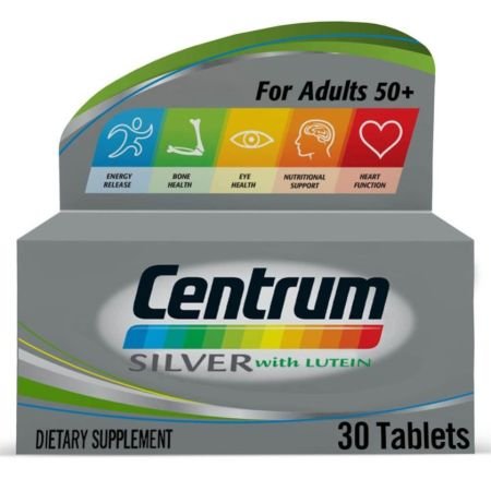 Centrum Silver With Lutein 50+ Adult Multivitamin 30 Tablets