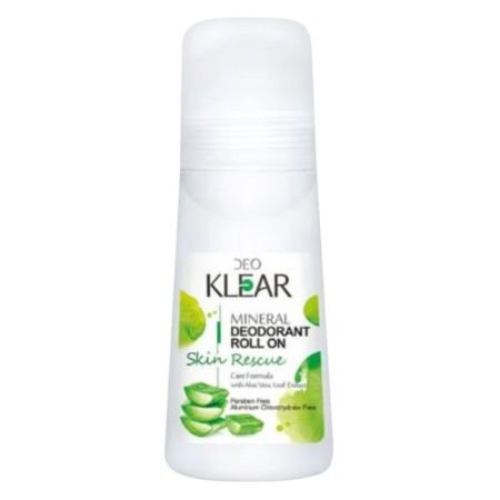 Deo Klear Skin Rescue Mineral Deodorant Roll On 65ml