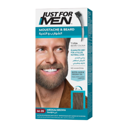 Just For Men Mustache & Beard Colour Medium Brown