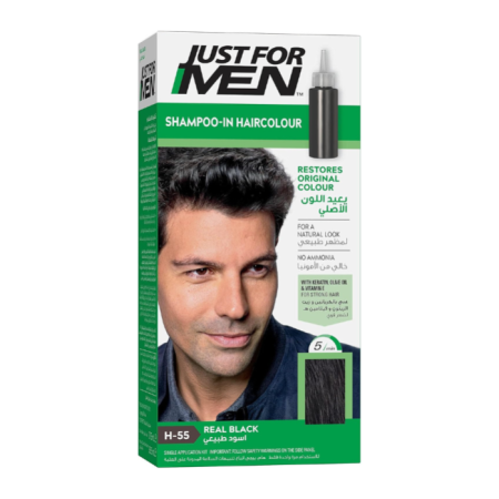 Just For Men Shampoo-In Hair Color Real Black