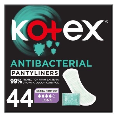 Kotex Antibacterial Daily Panty Liners Long Size Pack Of 44s