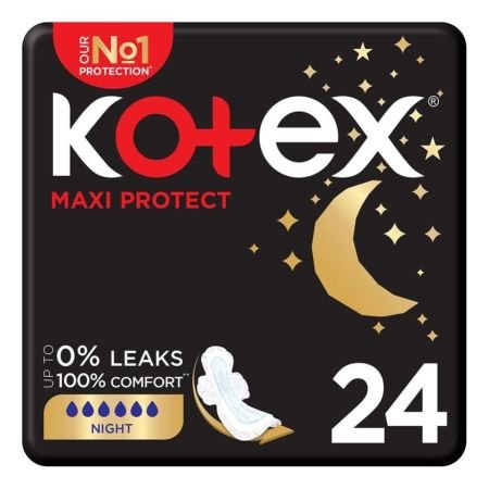 Kotex Maxi Protect Thick Overnight With Wings 24s