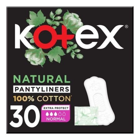 Kotex Natural Panty Liners 100% Cotton Normal Size 30s