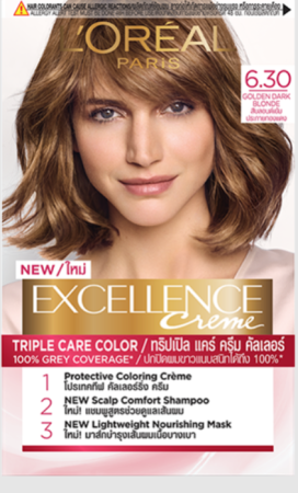 L’oréal Paris Excellence Crème Permanent Hair Color 6.30 Intense Golden Dark Blonde
