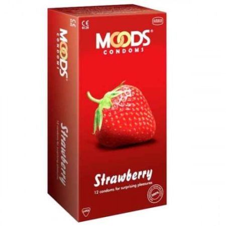 Moods Strawberry Condoms 12s