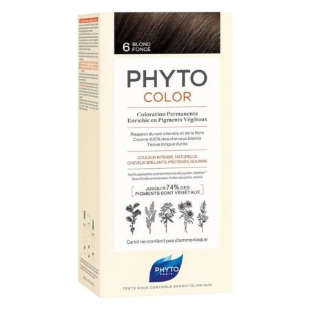 Phyto Color 6 Dark Blonde Permanent Hair Color Kit