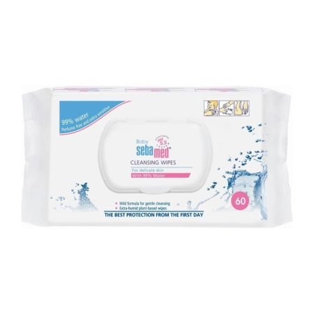 Sebamed Baby Cleansing Wipes With 99% Water For Delicate Skin 60s
