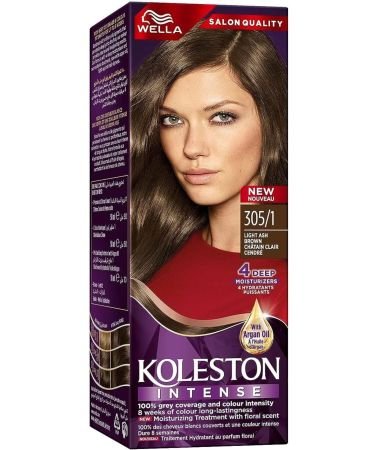 Wella Koleston Intense Hair Colour Cream Kit 305/1 Light Ash Brown