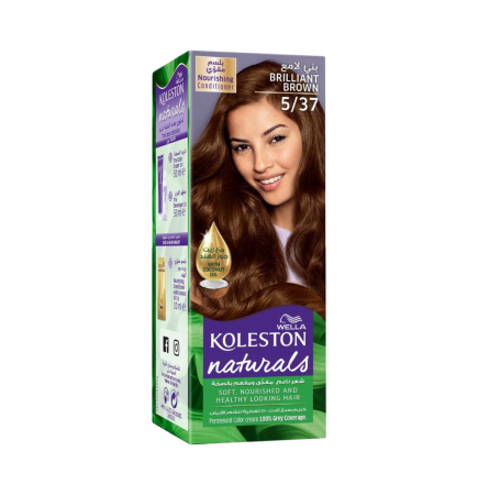 Wella Koleston Naturals Permanent Hair Colour Cream Kit 5/37 Brilliant Brown