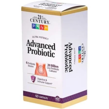 21st Century Advanced Probiotic Supplement Capsules, Pack of 60's