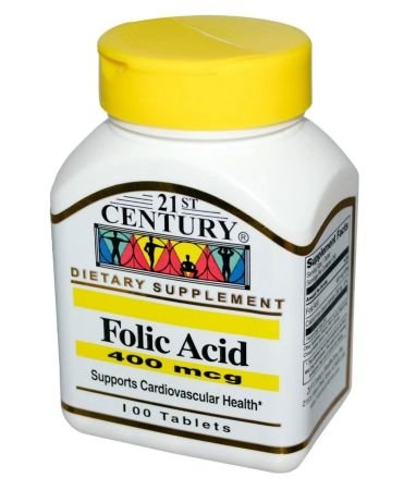 21st Century Folic Acid 400mcg 100 Tablets