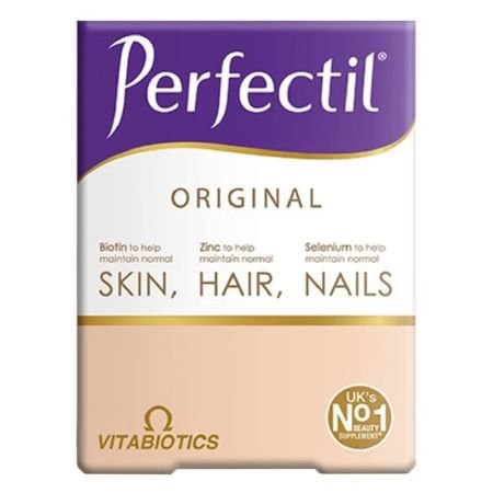 Vitabiotics Perfectil Triple Active Tablets With Biotin, Zinc & Selenium For Skin, Hair & Nails, Pack of 30's