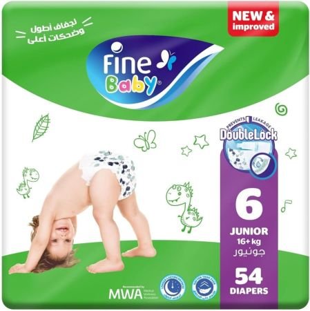 Fine Baby Diapers Size 6 16+ Kg 54s