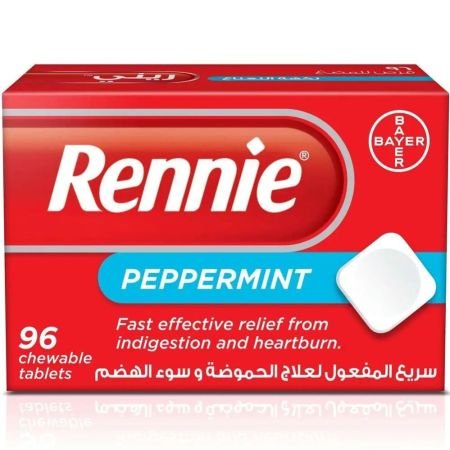 Rennie Peppermint 96 Chewable Tablets