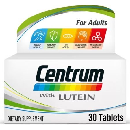 Centrum With Lutein Adult Multivitamin Supplement 30 Tablets