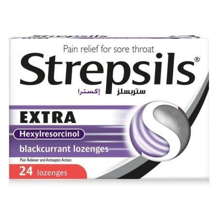 Strepsils Extra Blackcurrant Lozenges 24s