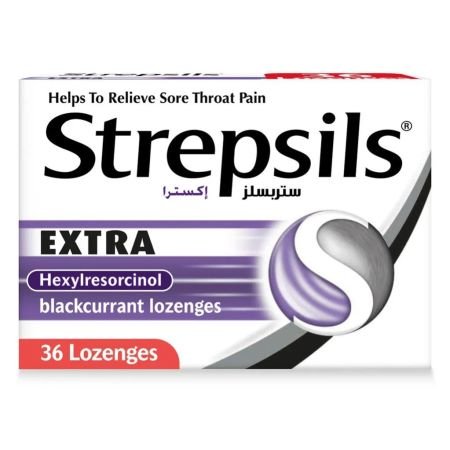 Strepsils Extra Blackcurrant Lozenges 36s