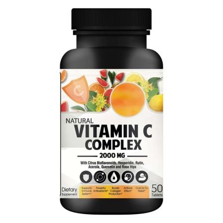 Natural Vitamin C Complex, 2000 Mg, 50 Tablets, Support And Strengthen Immune Health
