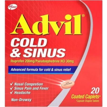 Advil Cold & Sinus Ibuprofen & Pseudoephedrine 20s