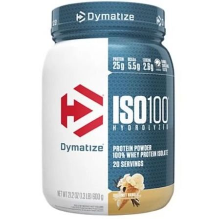 Dymatize Iso100 Hydrolyzed Whey Protein Isolate Gourmet Vanilla 1.3 Lbs