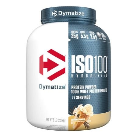 Dymatize Iso100 Hydrolyzed Whey Protein Isolate Gourmet Vanilla 5lbs