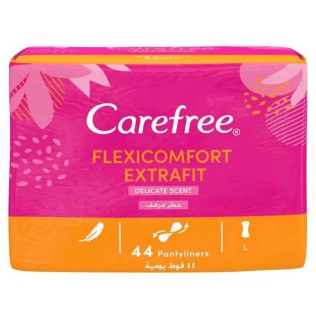 Carefree Panty Liners Flexicomfort Extrafit Delicate Scent Pack Of 44s