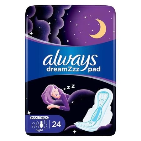 Always Maxi Thick Night Pads With Wings 24s