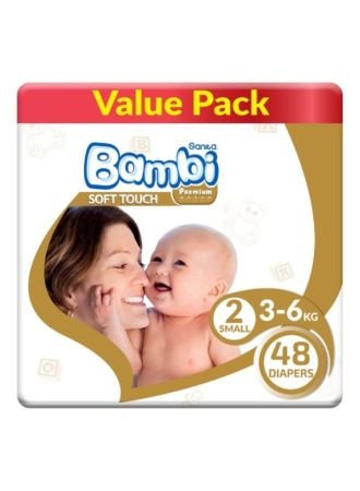 Bambi Soft Touch Size Small 2 3-6kg 48s
