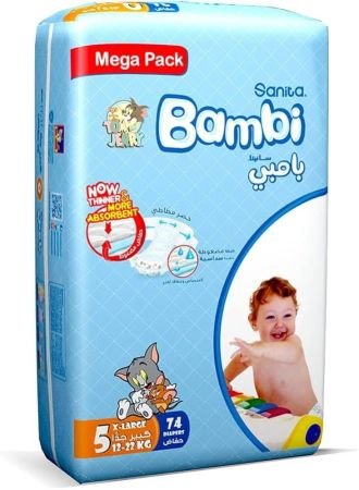 Sanita Bambi Size 5 X-Large 12-22 Kg 74s