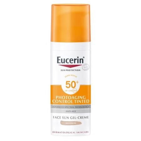 Eucerin Sun Spf 50+ Sun Creme Tinted Cc Medium Anti-Aging Sunscreen 50ml