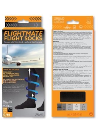 Urgaid Flight Socks L/Xl-Black