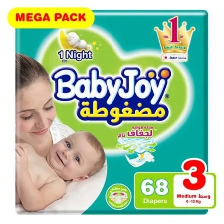Babyjoy Compressed Diapers Size 3 For 6–12kg 68s