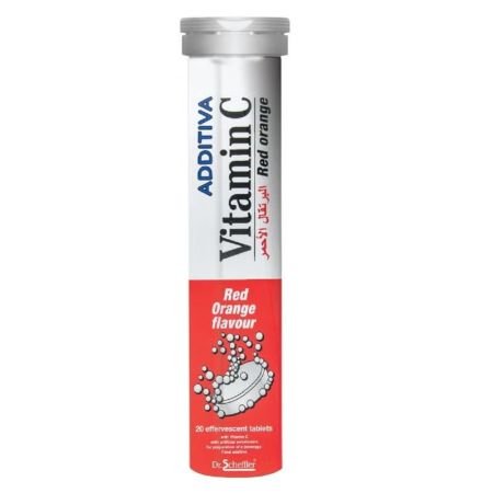 Additiva Vitamin C 1000mg Red Orange Effervescent Tablets 20s