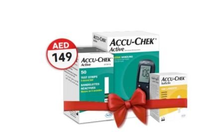 Accuchek Active Meter+Strips+Lancets